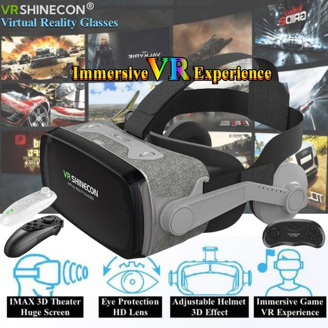 Google G07E Virtual Reality VR-Brille mit 3D-Bildschirm und Gamepad-Unterstützung für Smartphones von 4,5 bis 6,5 Zoll - Bild 1