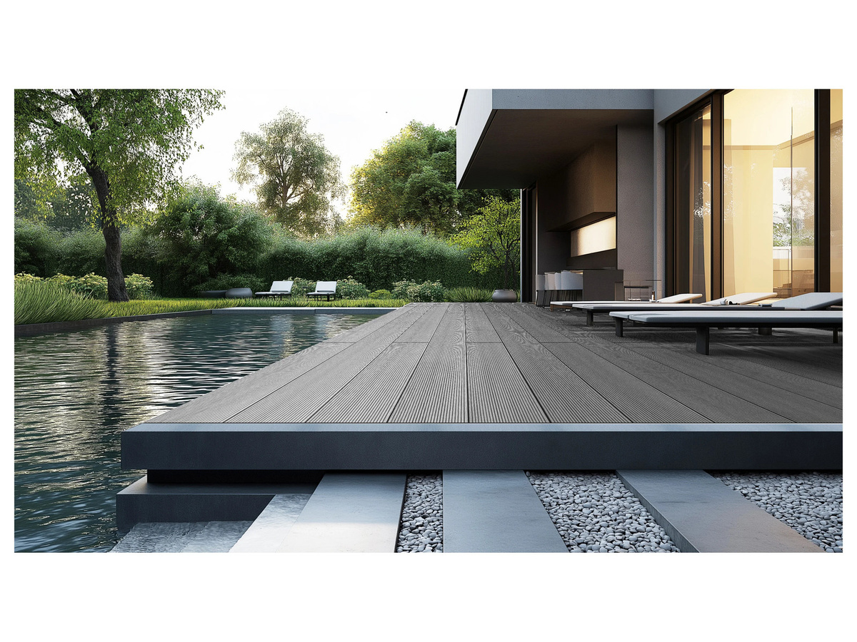 Home Deluxe WPC Terrassendielen Komplettset SAMANA inklusive Unterkonstruktion Hellgrau 10m² - Bild 2