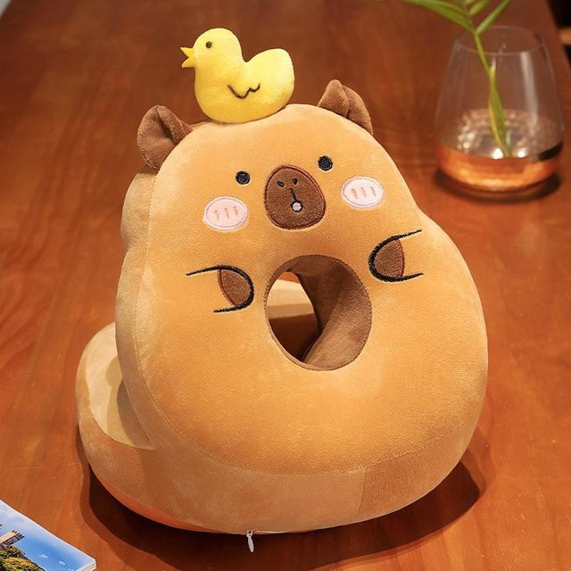 Yiran toy Capybara Schlafkissen, Plüsch, Braun - Bild 1