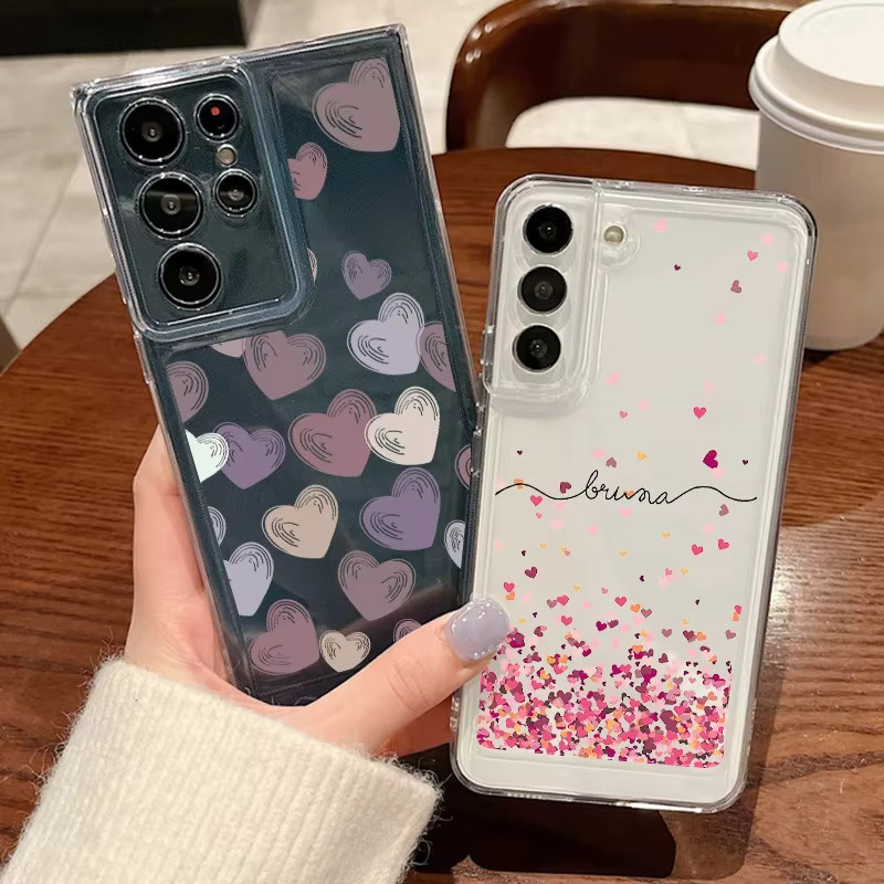 Transparente Silikon-Schutzhülle mit Herz-Design für Samsung Galaxy Modelle (A14, A15, A54, A55, S23, S24, S25 und weitere) - Bild 5