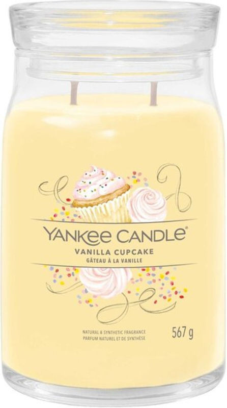 Yankee Candle Signature Duftkerze Vanilla Cupcake in Gelb - Bild 1