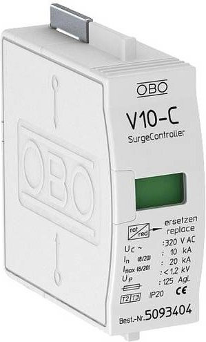 OBO Bettermann Überspannungsableiter V10-C 0-280 in Weiß, 10 kA - Bild 1