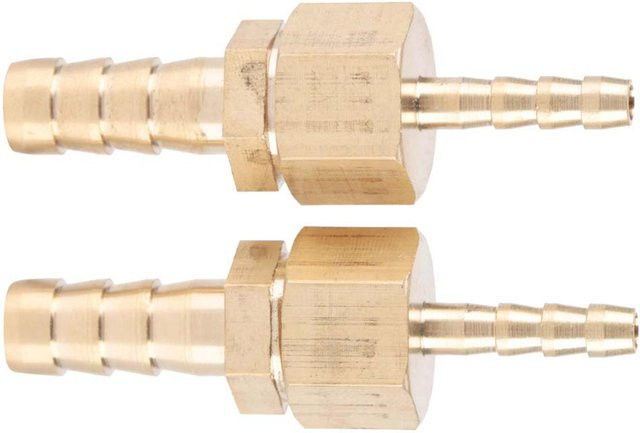 2 Stück Messing-Verschraubung Schlauchtülle Reduzierstück Reduzierstopfen Verbinder von Painter in Beige/Gold - Bild 1