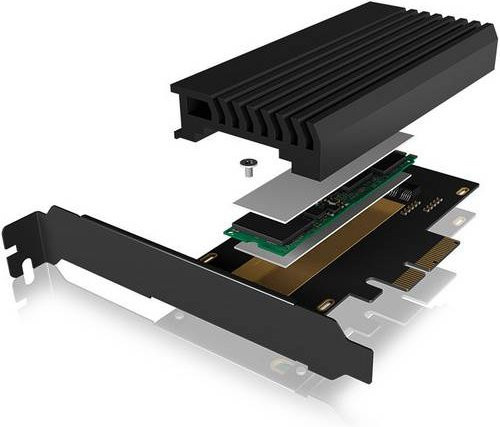 ICY BOX IB-PCI214M2-HSL PCIe x4 M.2 NVMe SSD Controller mit 1 Port - Bild 1