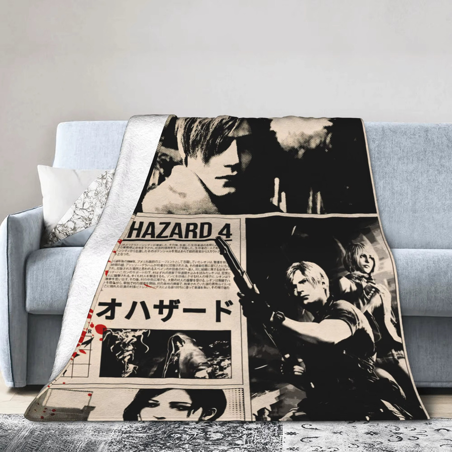 Potdemiel Flanellblanke Resident Evil Design, weiche Tagesdecke aus Polyester, Mehrfarbig - Bild 3