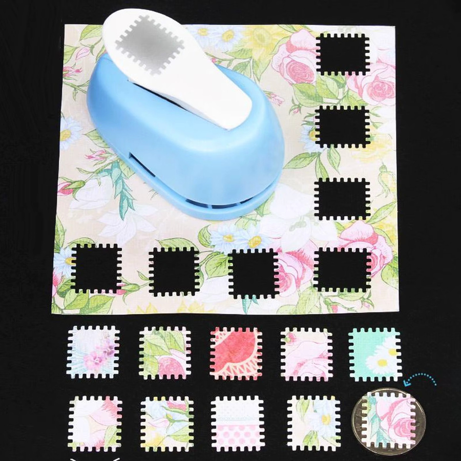 DIY Stempel Präge Maschine in Blau für Scrapbooking und Handwerk mit Rundcutter und Locher - Bild 2
