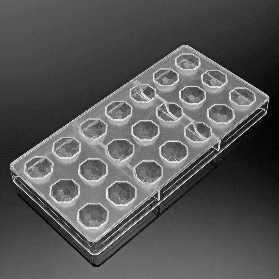 ALICAKE Achteckige Schokoladenform in Transparent für Schokolade, Bonbons, Trüffel und Backwerkzeug - Bild 2