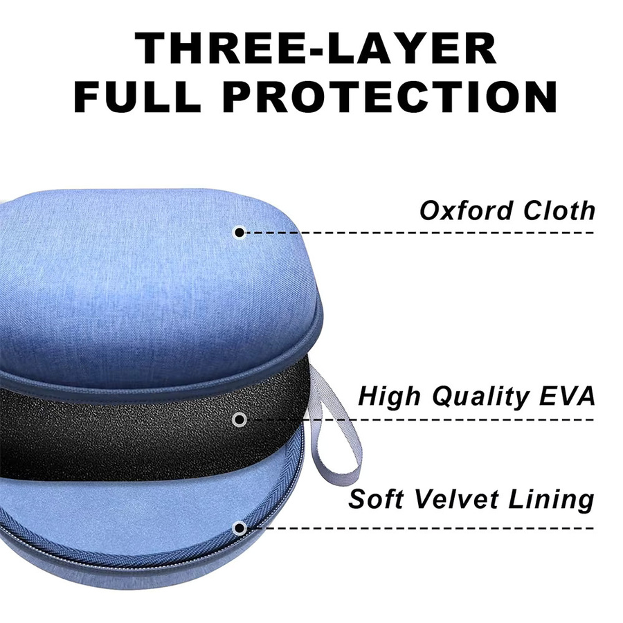 Faltbare Kopfhörertasche in Blau für Over-Ear-Headsets wie Beats, JBL, JLab, TOZO, BERIBES und Picun KVIDIO (nur Box) - Bild 3