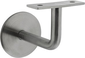 Intersteel Handlaufträger aus Edelstahl in Silber mit flacher Auflage zur Wandmontage - Bild 1