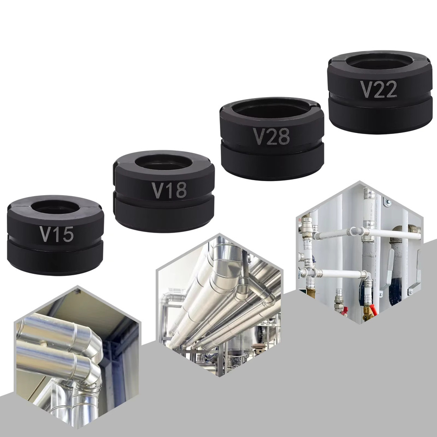 Bymaocar Druckbacken-Set für Kupferrohre mit Matrizen V15/18/22/28 mm zum Crimpen - Bild 2
