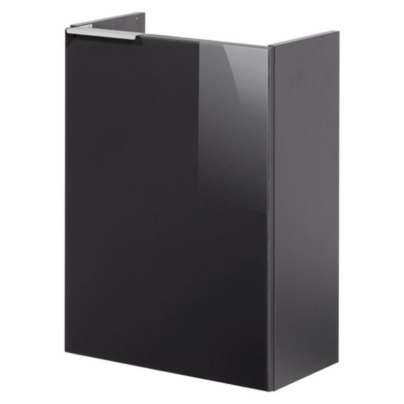 FACKELMANN Waschplatz-Set SBC Gäste Bad in Anthrazit mit Glasfront, rechtsseitig, B: 45 cm, H: 61,5 cm, T: 25 cm - Bild 2