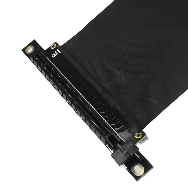 OULLX PCI-E 3.0 16X Grafikkarten-Verlängerungskabel GPU Ribbon Adapter Konverter, Schwarz, Länge: 20 cm - Bild 4
