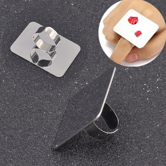 HNKMP Verstellbarer Ring aus Edelstahl für Nagelkunst und Make-up, Unisex - Bild 1