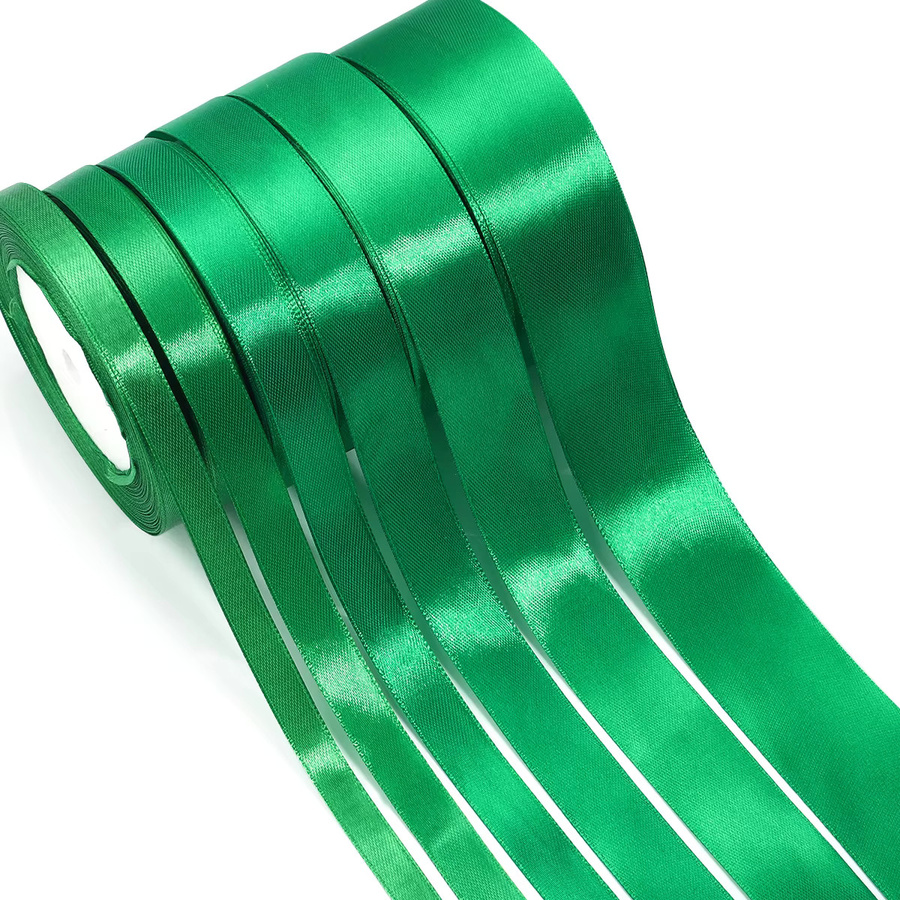 Grünes Satinband für DIY-Dekorationen, Hochzeit und Weihnachten, 25 Yards Länge - Bild 3