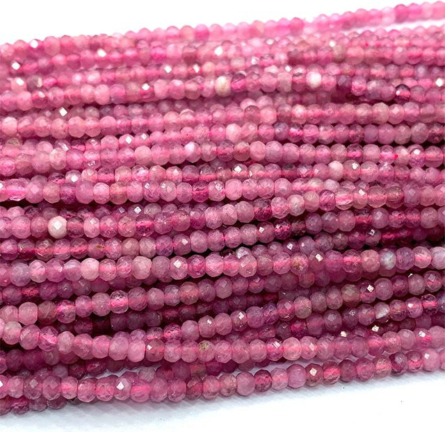 Veemake Turmalin, rosa, Rondelle, facettiert, Damen - Bild 1