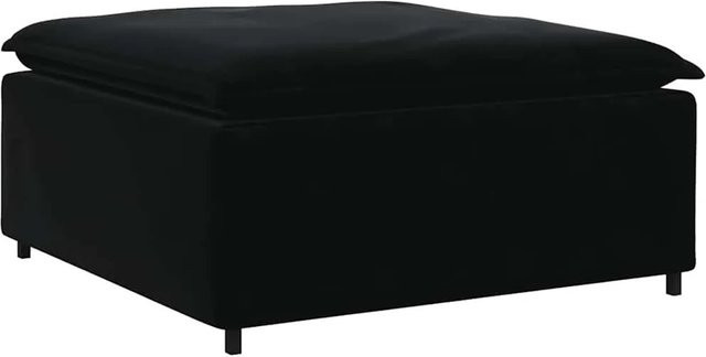 vidaXL Modulares Sofa Fußhocker-Modul in Schwarz mit Samtbezug B/T/H: 100 x 100 x 48 cm - Bild 1