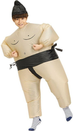 RushSike Sumo-Ringer Aufblasbares Kostüm, beige