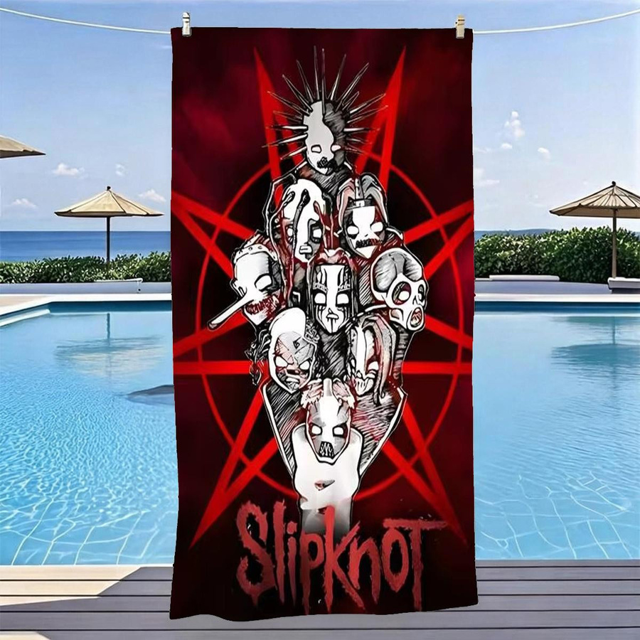 Slipknot Band Strandtuch aus Mikrofaser, weich und schnelltrocknend, Multicolor, B/H: 40 x 60 cm - Bild 3