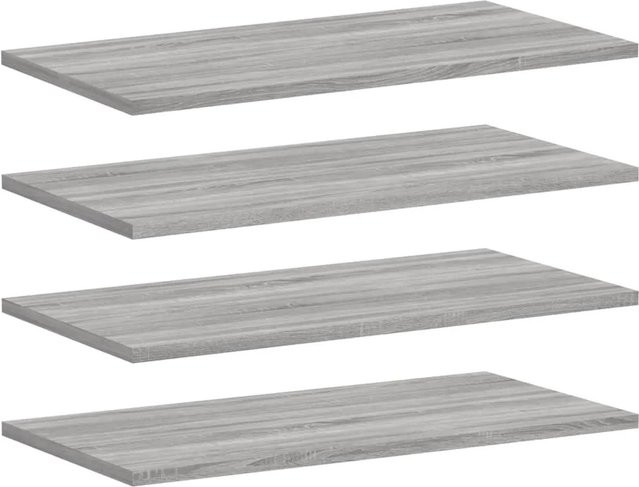 vidaXL Wandregale 4er Set in Grau Sonoma aus Holzwerkstoff, B/T/H: 60 x 30 x 1,5 cm - Bild 1