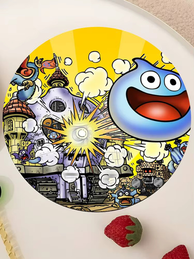 Holzuntersetzer Dragon Quest Rocket Slime mit Farbdruck, rund, Mehrfarbig - Bild 7