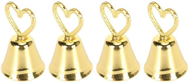 10 Stück Igeteck Tischkartenhalter aus Metall in Goldgelb im Glocken-Design - Bild 1