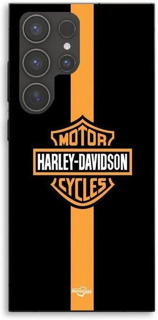 MANIACASE Handyhülle für Samsung Galaxy S24 Ultra aus Silikon TPU mit Harley Davidson Motiv in Schwarz - Bild 1