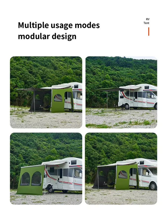 Camperig Wohnwagen-Markisenzelt als Sichtschutz und Sonnenschutz für dein Wohnmobil in Grün - Bild 4