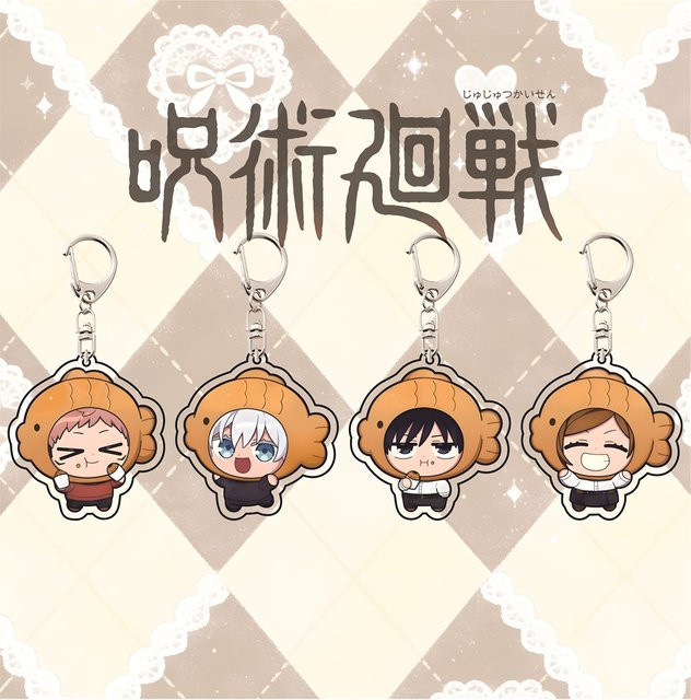 Jujutsu Kaisen Taiyaki-förmiger Chibi Acryl-Schlüsselanhänger, Unisex - Bild 1