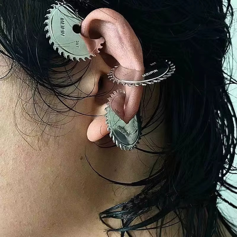 ZHUHE Ohrringe-Set, Edelstahl, Silber, Unisex - Bild 2