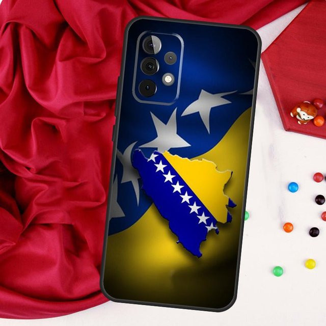 Samsung Galaxy Handyhülle mit Bosnien und Herzegowina Flagge in Blau für verschiedene Modelle wie A55 A53 A35 A15 A34 5G A05 A06 - Bild 1