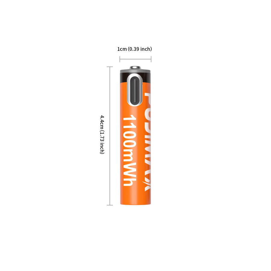 PUJIMAX Wiederaufladbare Lithiumbatterie 1,5 V AA/AAA in Orange - Bild 4