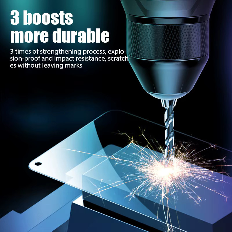 3er-Set Displayschutzfolie aus gehärtetem Glas für OPPO Realme 6 7 8 9 Pro 6i 7i 8i 9i C3 C3i C11 C12 C15 C17 C21 C21Y in Transparent - Bild 5
