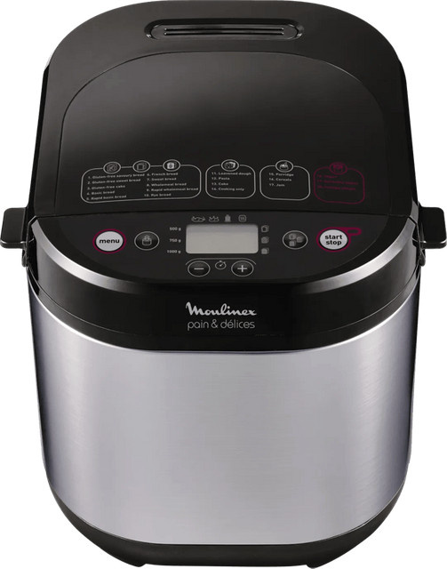 Moulinex Pain & Delices Brotbackautomat OW240E30 in Schwarz mit Edelstahl-Elementen und Timer - Bild 1