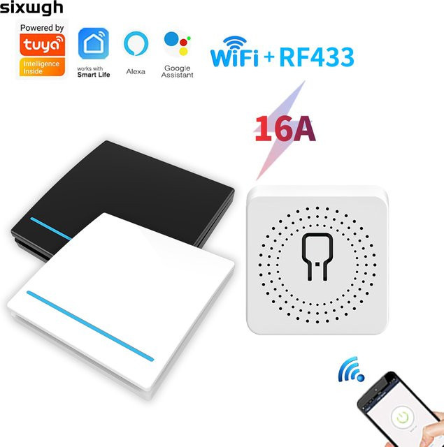 Tuya WiFi Smart Switch 16A Wand-Fernbedienungsschalter mit Smart Life App und Alexa Sprachsteuerung für deine Hausautomation - Bild 1
