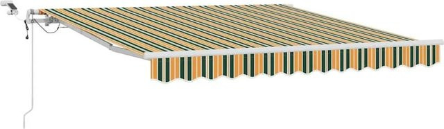vidaXL Einziehbare Markise Grün-Gelb B/T/H: 300 x 250 x 0 cm - Bild 1