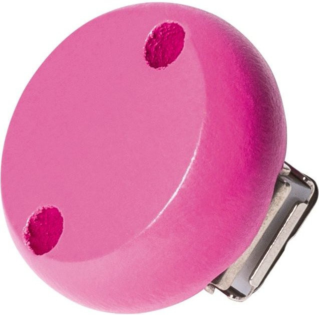 KNORR prandell Schnullerketten Holzclip Pink - Bild 1