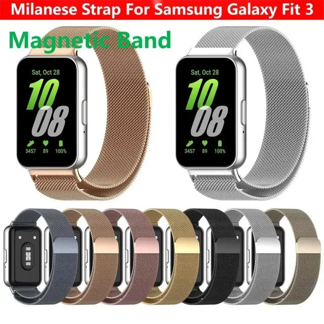Samsung Uhrenarmband Edelstahl, Milanese Loop, Silber, Samsung Galaxy Fit 3 - Bild 1