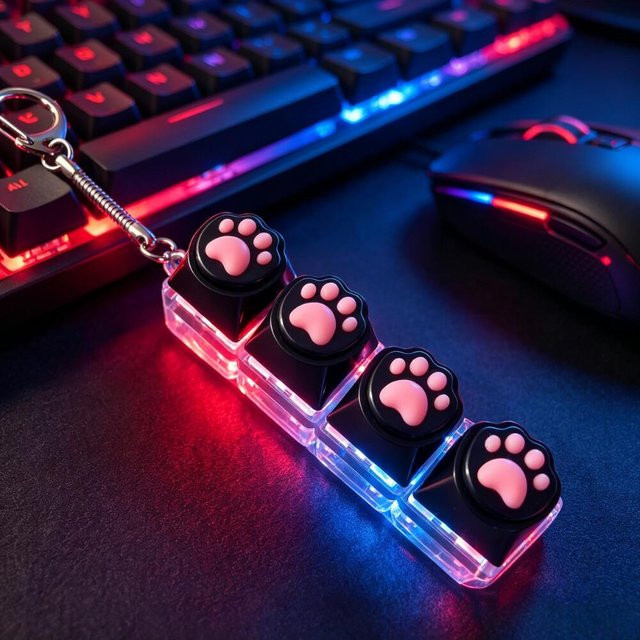 Interesting toys LED-Leuchtender Schlüsselanhänger Tastatur, graue - Bild 1