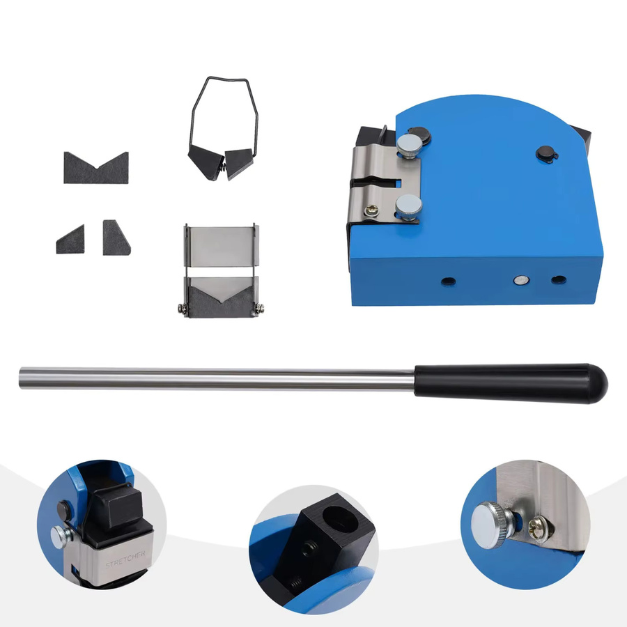 CNCEST Metallschrumpfmaschine und Biegemaschine in Blau für Keilrahmen mit 1,2/1,5 mm Kompression - Bild 3