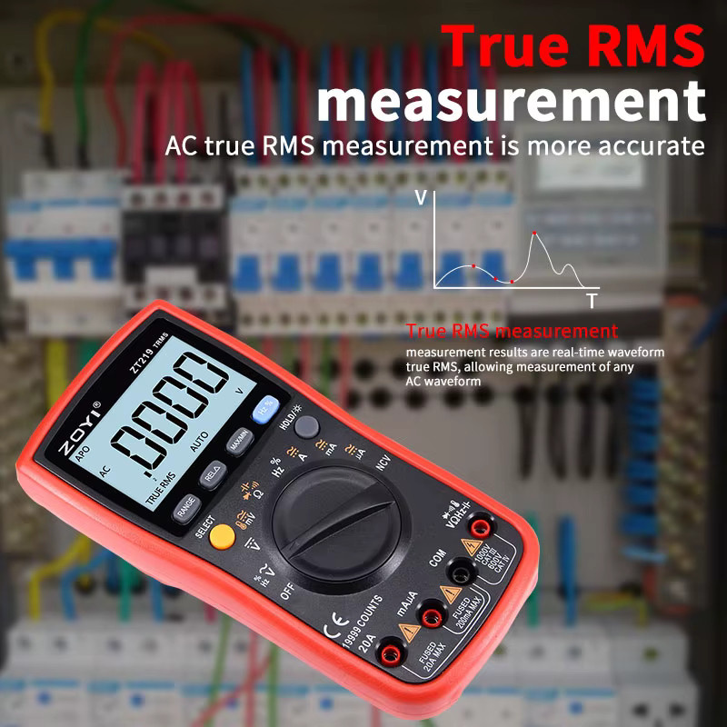 ZOYI 219 Digitalmultimeter True RMS Multimeter mit Transistortester und Kapazitätsmessgerät - Bild 4