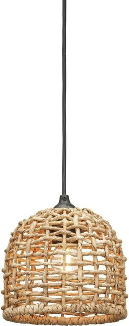 PR Home Cebu Pendelleuchte aus Rohrkolben in Beige, B/T/H: 16 x 16 x 17 cm - Bild 1