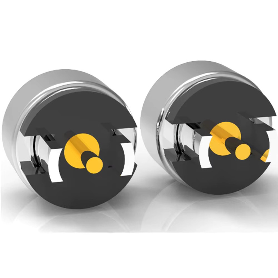 Magnetischer Pogo-Pin-Stecker als Strom- und Ladebuchse für 12 V DC, 2 A, männlich und weiblich, Farbe: Silber - Bild 2