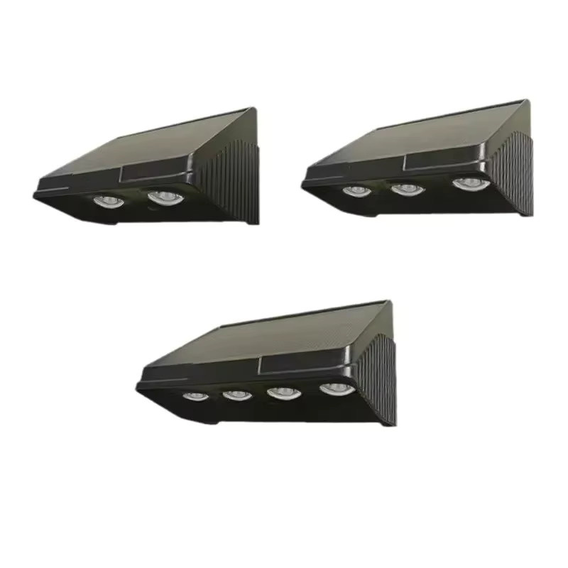 LINYILIGHT Solar-Wandleuchte für den Außenbereich, LED-Wandlampe in Schwarz, wasserdichte Solarleuchte für Balkon und Veranda - Bild 6