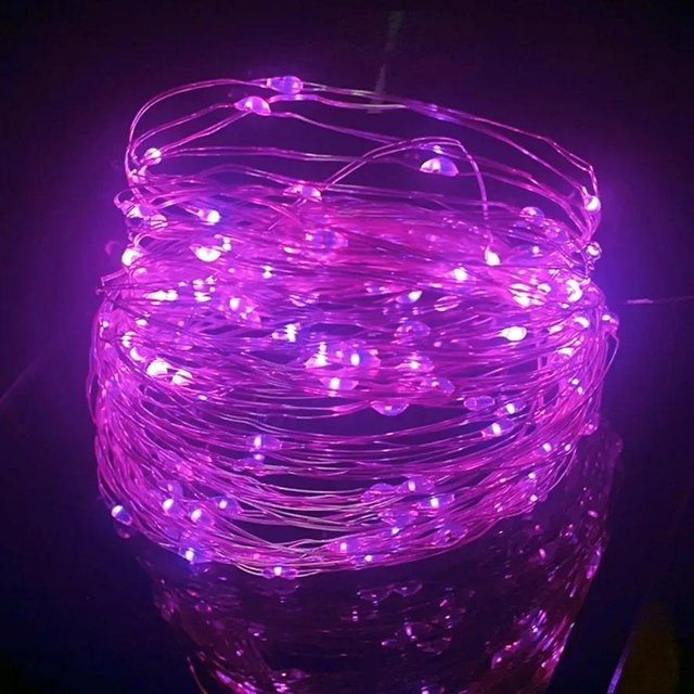 OuuZuu RGB LED Lichterkette mit Fernbedienung und 8 Funktionen, USB Weihnachtsgirlande in Rosa und Multicolour für Weihnachten, Hochzeit und Garten, Länge: 20 m - Bild 1