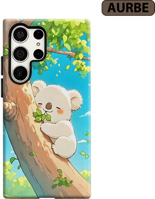 Stoßfeste Doppelschicht Handyhülle mit Koala auf Baum Motiv für Samsung Galaxy S26 S25 S24 S23 Ultra Plus in Multicolour - Bild 1