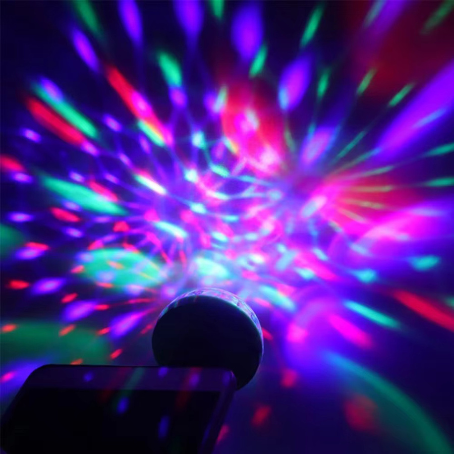 Mini USB RGB LED Disco Ball Lampe mit Musik-Sound-Control für Auto und Party in Multicolour - Bild 4