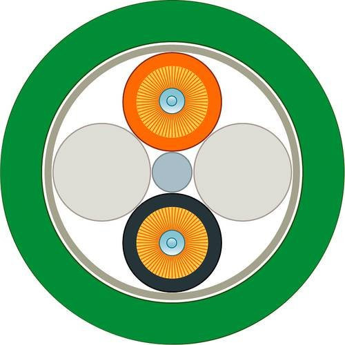 Siemens Glasfaser LWL Anschlusskabel in Grün, Orange und Schwarz 200/230 µ - Bild 1