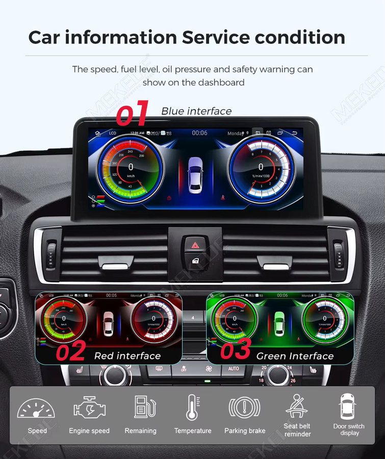 MEKEDE Android 15 Autoradio mit kabellosem CarPlay und Android Auto für BMW 3er und 5er Serie E60 E61 E63 E64 E90 E91 E92, Farbe: Schwarz, mit Bluetooth, WLAN, GPS und 4G LTE Navigation - Bild 5