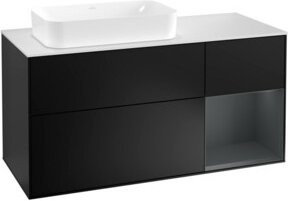V&B Finion Waschtischunterschrank mit Wandbeleuchtung, Blau lackiert, Breite: 120 cm, Tiefe: 50,1 cm, Höhe: 50,1 cm - Bild 1