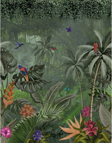 Marburg Vliestapete Smart Art Easy Floral Tropisch Grün, B: 270 cm, H: 212 cm - Bild 1